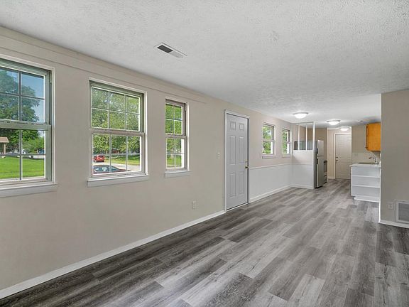 View of the kitchen from the living room.