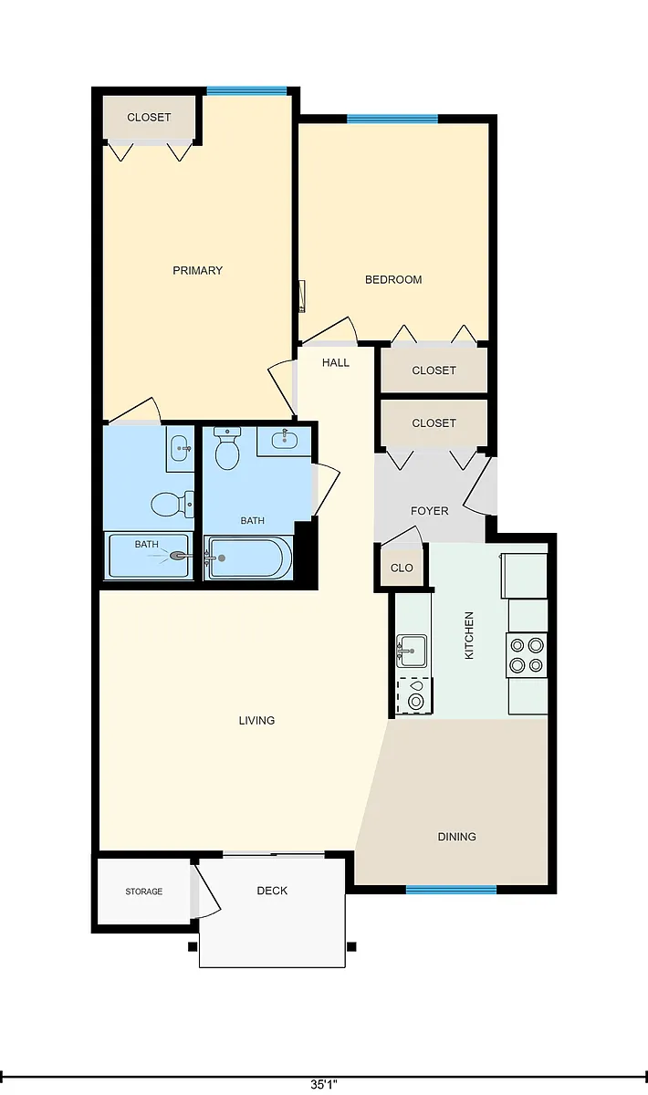 Floor plan 2x2 Small