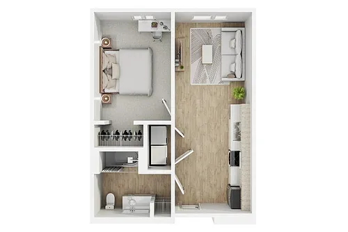Floor plan 1X1 A