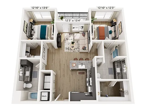Floor plan B1H