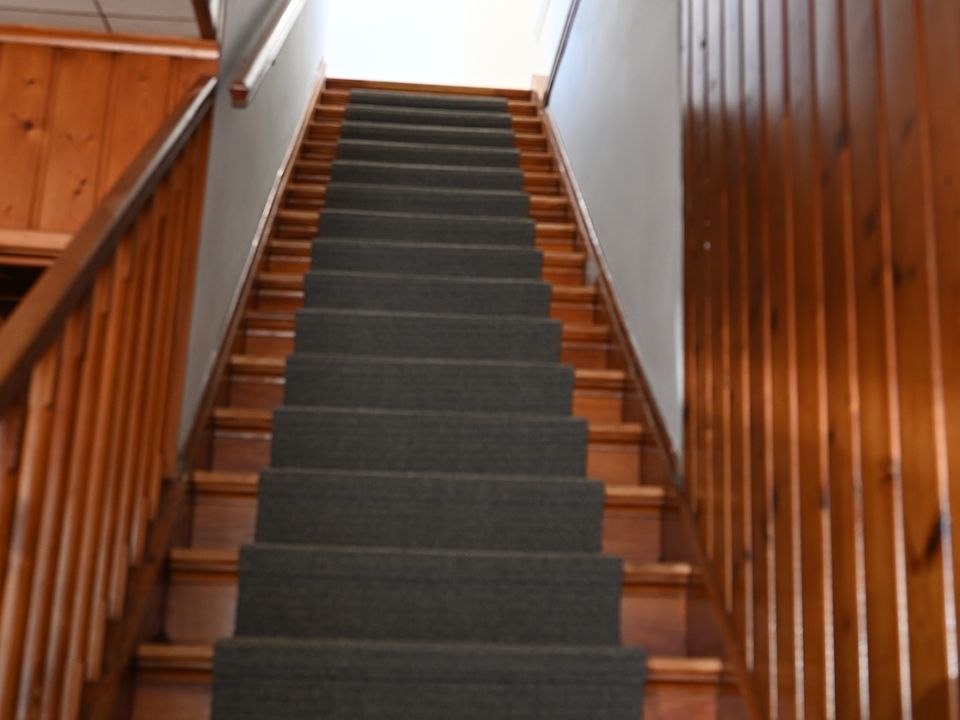 Private stairs up to unit