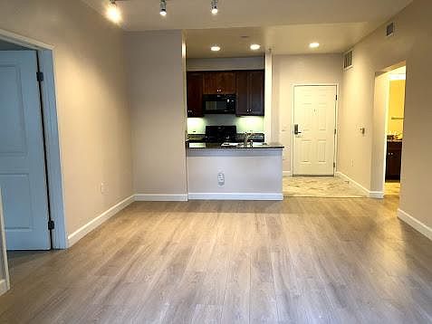 New wood flooring and baseboards in Livingroom
