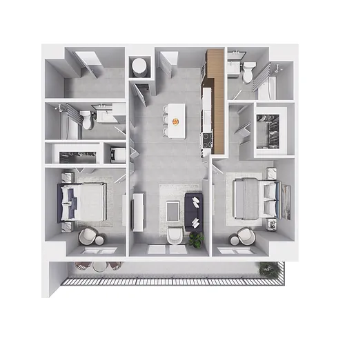 Floor plan 2x2 - 950sqft - B8