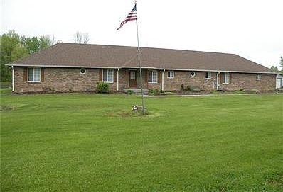 This home has a two car attached garage with extra storage space.
