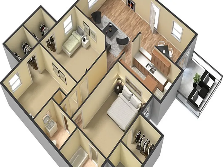 3 bed 2 bath