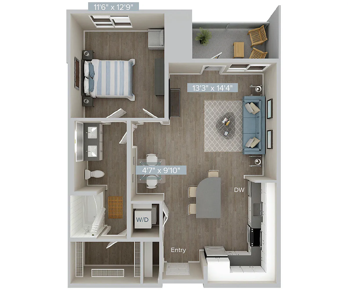 Floor plan A6U-A6S-801