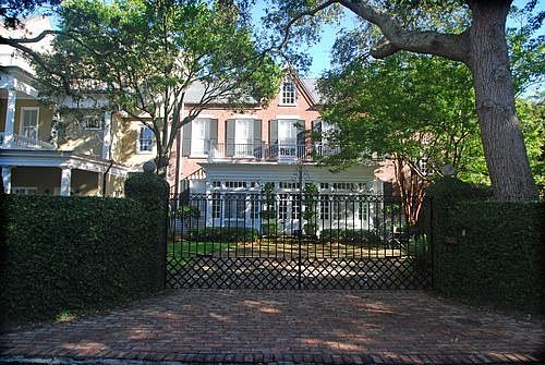 Front of house through electronic gates