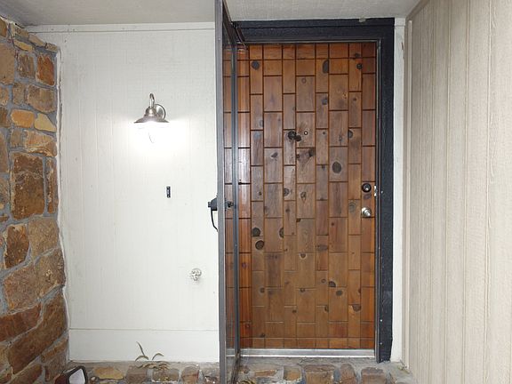 Unique solid wood front door!