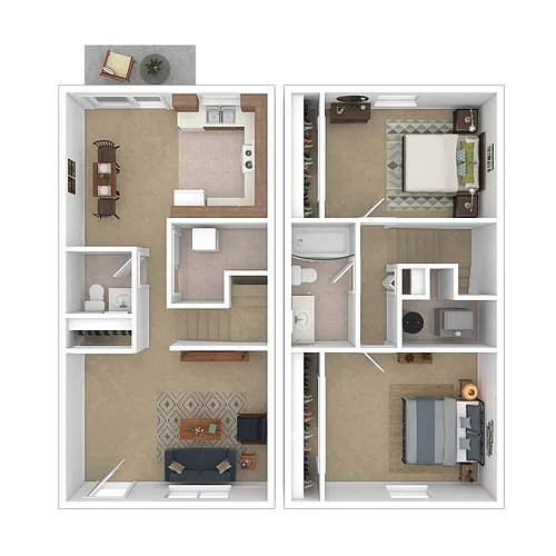 Floor plan B9 Dogwood Townhome