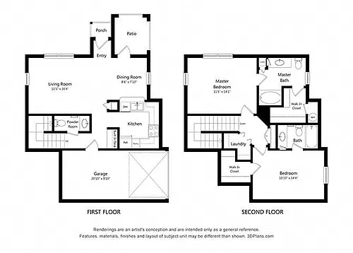 Floor plan Two Bedroom (B6)