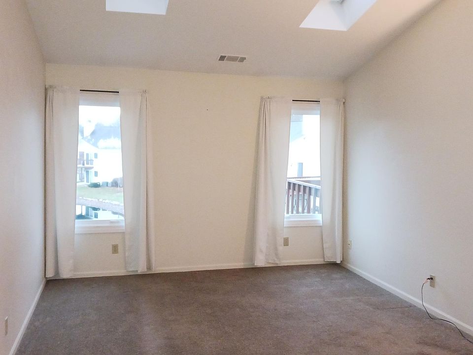 living room with skylights