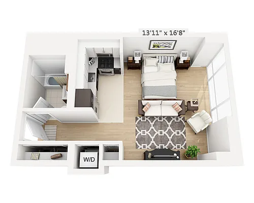 Floor plan Studio (E1C-801)