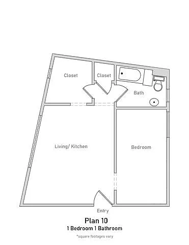 Floor plan Floor Plan 10 1BR 1BA