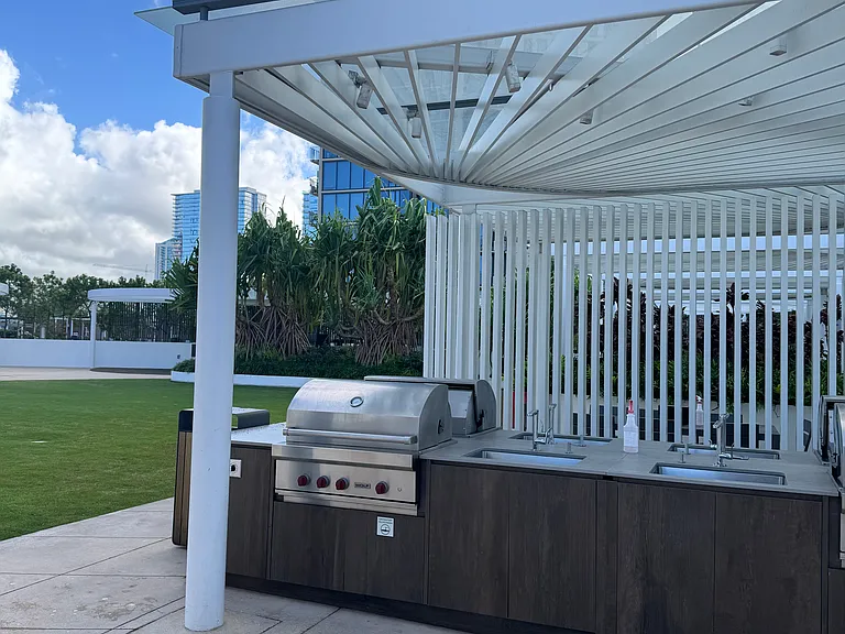Barbecue stations and open space to lay in the grass