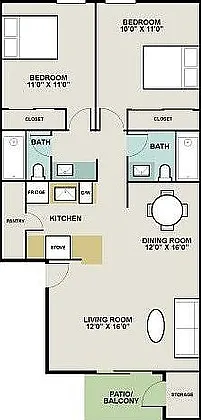 Avia 266 - Bernoulli - 2 Beds - 2 Baths - 820 Sq. ft.