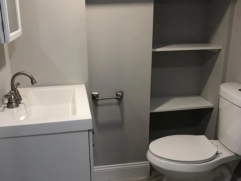 Basement bathroom - full bathroom with circular shower