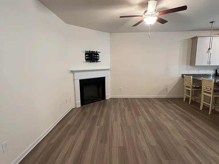 Living room with fireplace