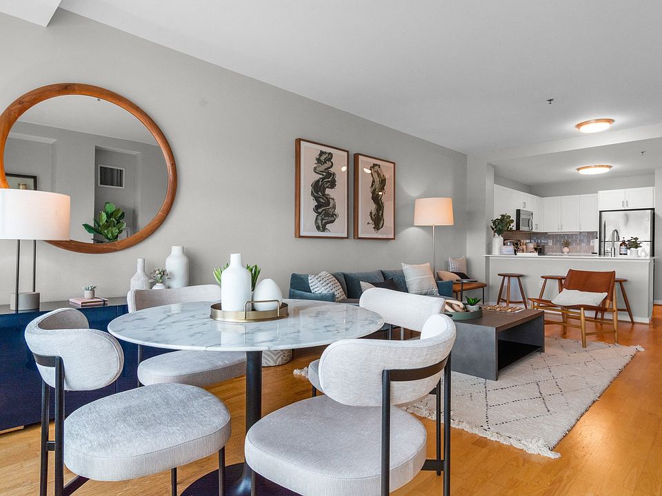 Open living space at The Amelia Apartments in Quincy, MA