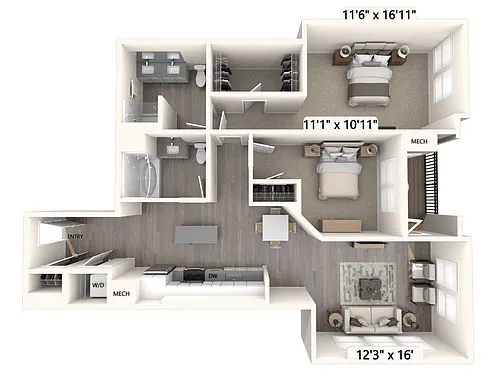 Floor plan B26U