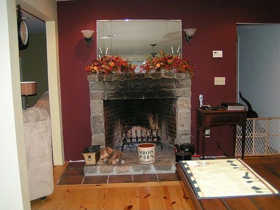 Cobblestone Fireplace