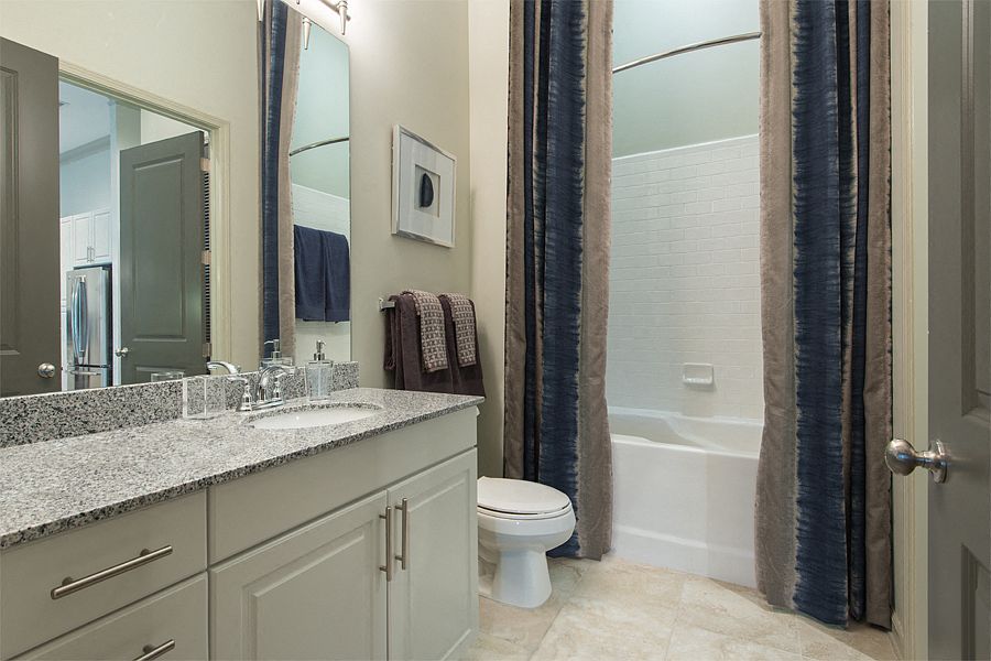 Baths with granite countertops and soaking tubs