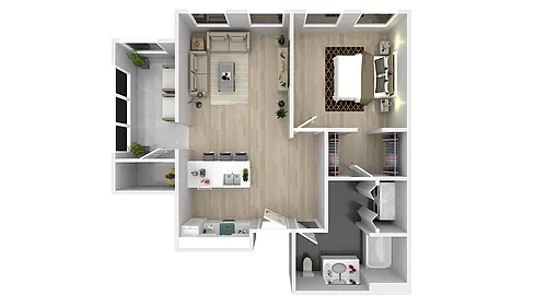 Floor plan 1 Bedroom 1 Bathroom