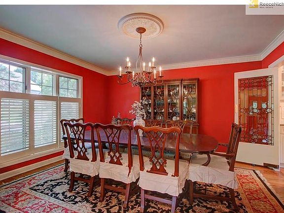 The second beautiful and detailed lead glass door leads from the butler's panty to the dining room.