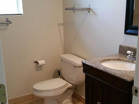 European style vanity with granite top