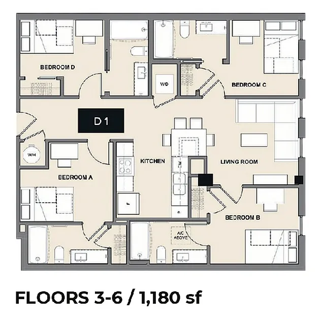 Floor plan D1