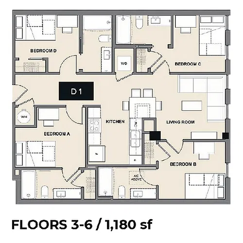 Floor plan D1