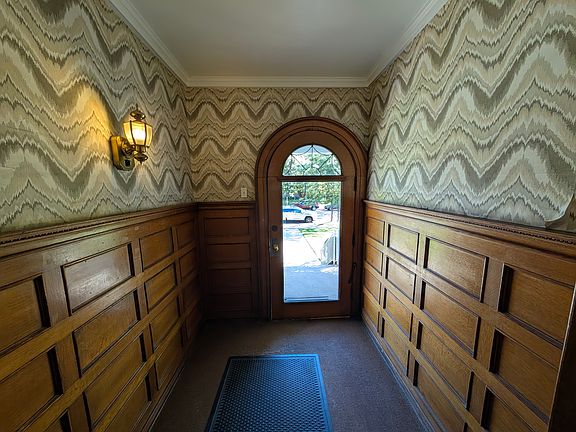 Front Entry Hall, looking out to Elmwood