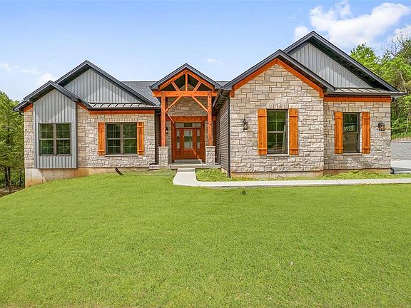 The Sycamore Elevation C shown with stone front.