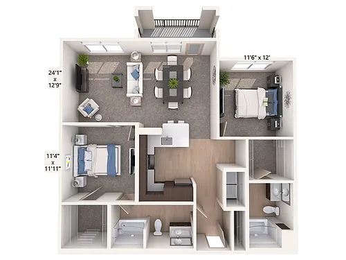 Floor plan B11-Esp-carpet