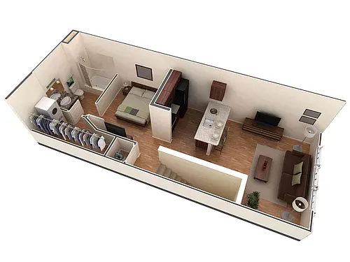 Floor plan Studio Grand Overlook