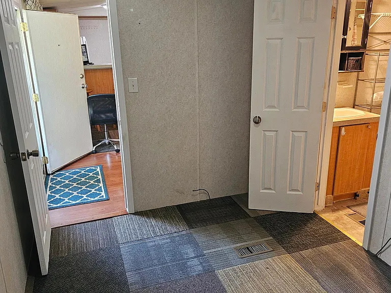 Master bedroom looking into entrance