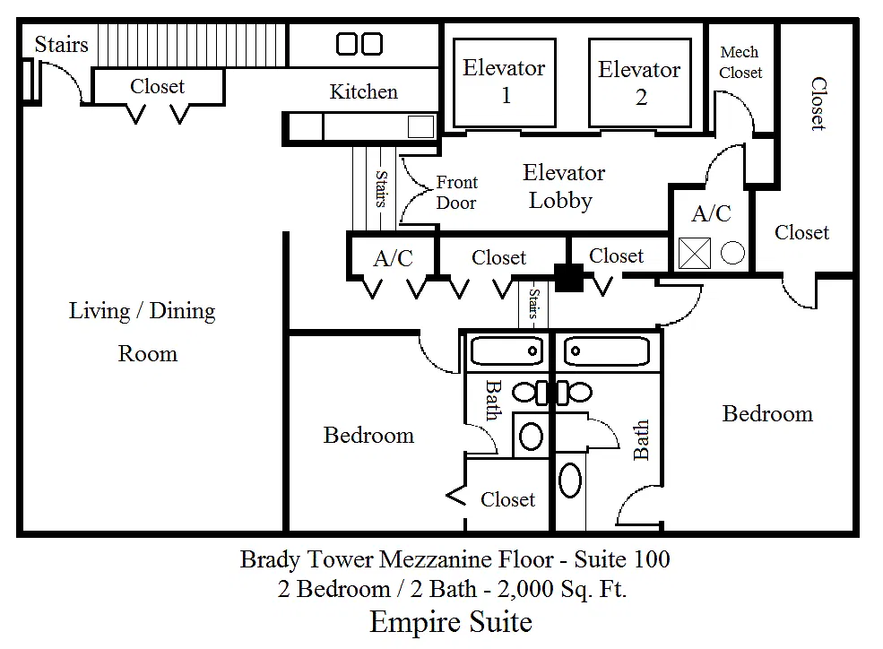 Floor plan Empire Suite