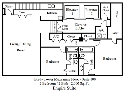 Floor plan Empire Suite