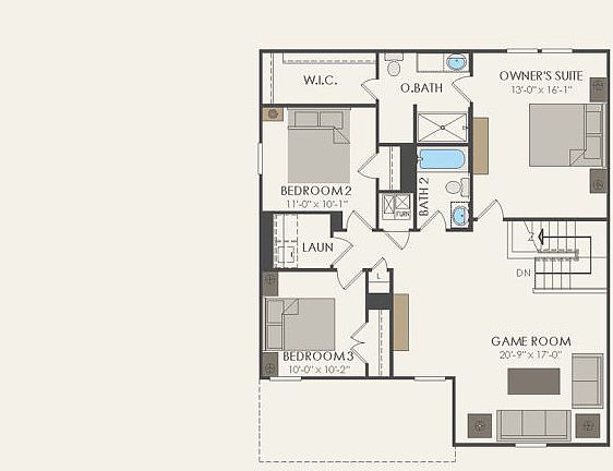 Second Floor 3 br 2.5 ba