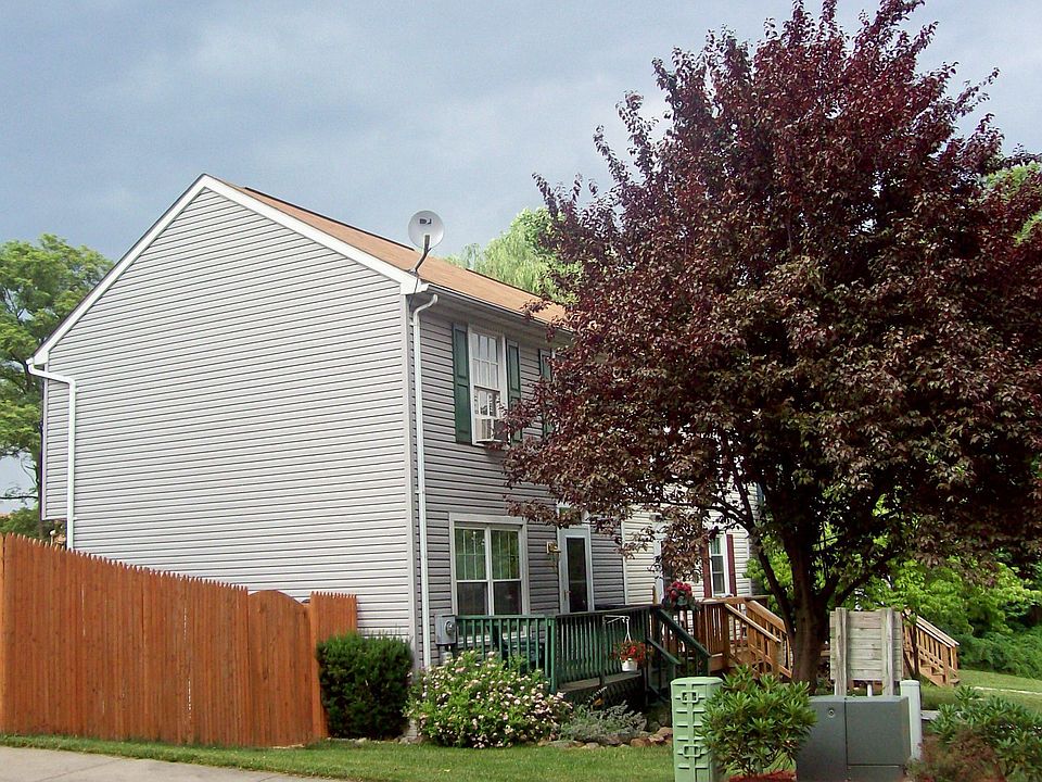 Front and side of home from left