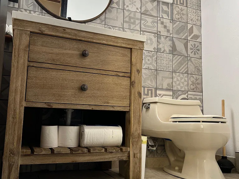 First floor toilet