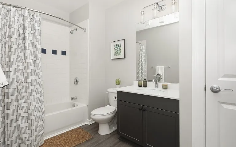 Upgraded sophisticated bathroom