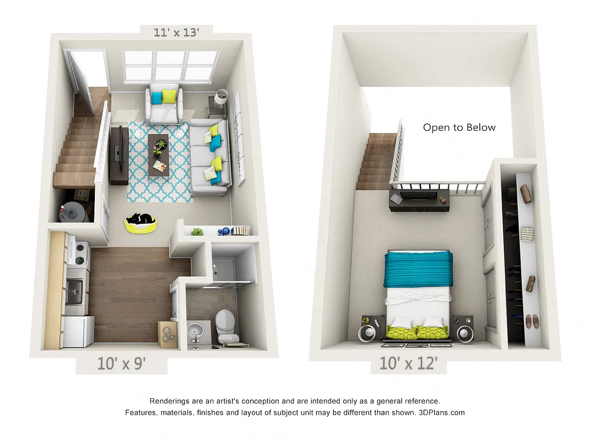 Floor plan 1x1 Loft - Classic