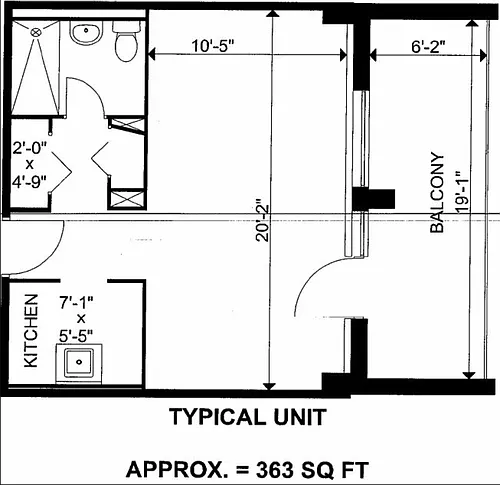 Floor plan Bachelor Apartment