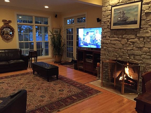 Sunset Over Water in Distance