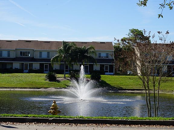 Fountain from entrance view to property