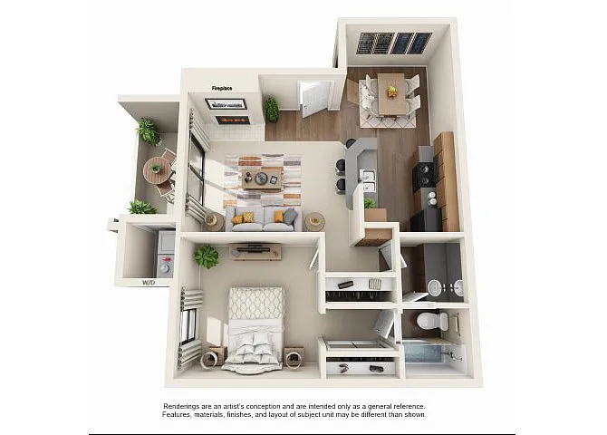 Floor plan 1 bedroom Classic