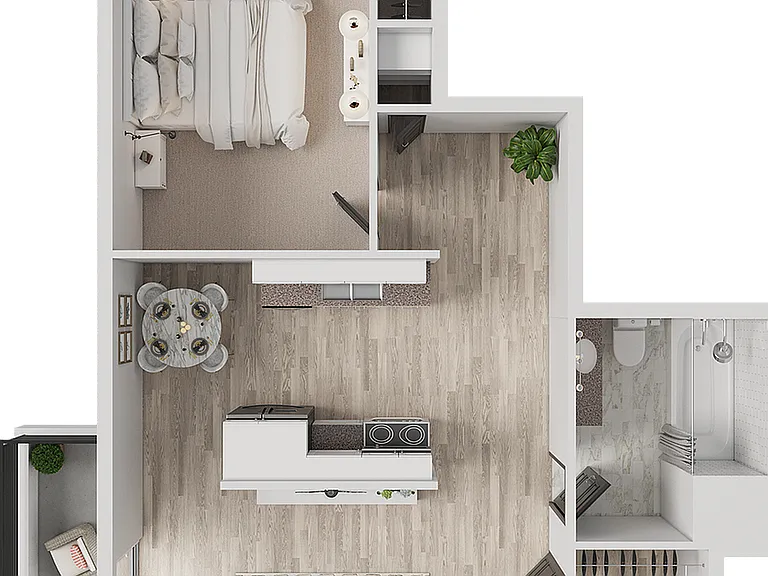 A4 | 1-Bedroom Floorplan A4 | 1-Bedroom Floorplan