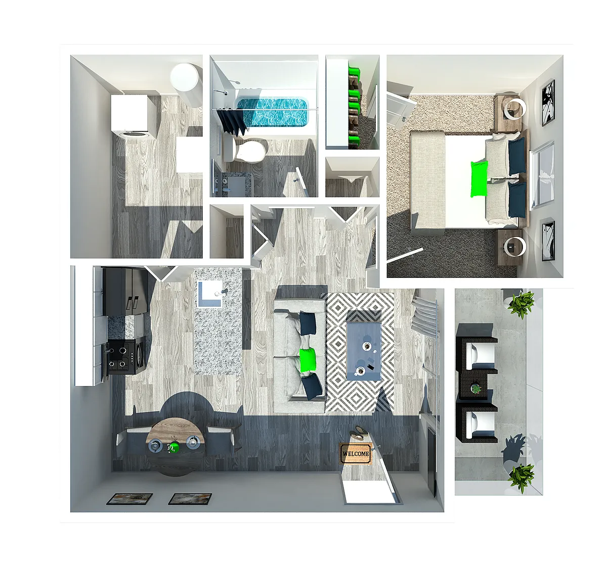 Floor plan 1 Bedroom