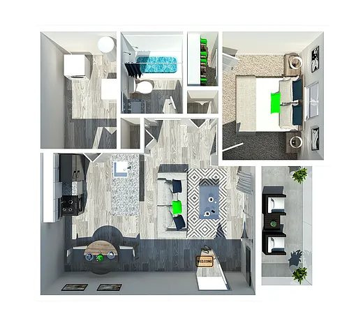 Floor plan 1 Bedroom
