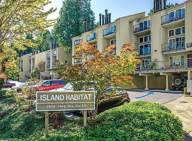 Condo complex with beautiful landscaping